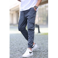 Madmext Füme Kargo Cep Erkek Jogger Pantolon 5461 Madmext Füme Kargo Cep Erkek Jogger Pantolon 5461