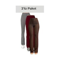 Thıff Gymwear Krep Kumaş Likralı Kadın Palazzo Pantolon 3'lü Set Çok Renkli Thıff Gymwear Krep Kumaş Likralı Kadın Palazzo Pantolon 3'lü Set Çok Renkli