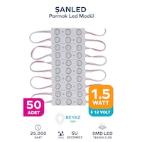 3 Ledli Parmak Led Modül 1.5w 2835 Smd Mercekli Beyaz Işık 12v- 50 Adet 3 Ledli Parmak Led Modül 1.5w 2835 Smd Mercekli Beyaz Işık 12v- 50 Adet