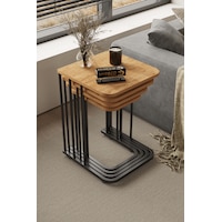 4'lü Tekerlekli Zigon Sehpa Siyah Ayak Atlantik Çam 18mm Mdf 4'lü Tekerlekli Zigon Sehpa Siyah Ayak Atlantik Çam 18mm Mdf