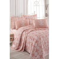 Enlora Home Baskılı Pike Takımı Çift Kişilik Pure Pudra Enlora Home Baskılı Pike Takımı Çift Kişilik Pure Pudra