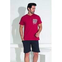 Remsa Erkek Şort Tshirt Pijama Takımı 25256 Kırmızı Kırmızı Remsa Erkek Şort Tshirt Pijama Takımı 25256 Kırmızı Kırmızı