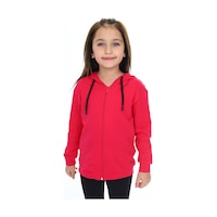 Toontoy Kız Çocuk Kapüşonlu Fermuarlı Cepli Düşük Omuz Nakış Baskılı Örme Hırka - 2 İplik Koyu Fuşya Toontoy Kız Çocuk Kapüşonlu Fermuarlı Cepli Düşük Omuz Nakış Baskılı Örme Hırka - 2 İplik Koyu Fuşya