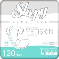 Sleepy Yetişkin Hasta Bezi Large 4 x 30'Lu 120 Adet Sleepy Yetişkin Hasta Bezi Large 4 x 30'Lu 120 Adet