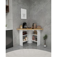Corner Kahve Köşesi Çok Amaçlı Raflı Mutfak Masası, Safirmeşe Beyaz Safirmeşe Beyaz Corner Kahve Köşesi Çok Amaçlı Raflı Mutfak Masası, Safirmeşe Beyaz Safirmeşe Beyaz