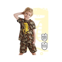 Kaykay Dino Erkek Çocuk Yazlık T-shirt Şort Takım Kaykay Dino Erkek Çocuk Yazlık T-shirt Şort Takım