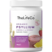 Thelifeco Organik Psyllium Limonlu ve Çilekli İçecek Tozu 180 G Thelifeco Organik Psyllium Limonlu ve Çilekli İçecek Tozu 180 G