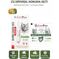 2'li Set Kedi İç Dış Parazit Bitkisel 1 Damla Ve 1 Tablet Seti 2'li Set Kedi İç Dış Parazit Bitkisel 1 Damla Ve 1 Tablet Seti