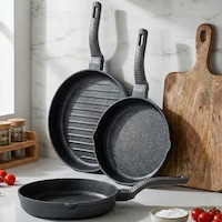 Oms 3738 Biogranit Döküm Grill Ergonomik Saplı 3 Parça Tava Seti Gri 20-24-28cm Gri Oms 3738 Biogranit Döküm Grill Ergonomik Saplı 3 Parça Tava Seti Gri 20-24-28cm Gri