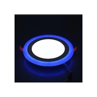 12+6 Watt Çift Renkli Led Panel Spot Lamba Armatür Mavi Beyaz Mavi - Beyaz 12+6 Watt Çift Renkli Led Panel Spot Lamba Armatür Mavi Beyaz Mavi - Beyaz