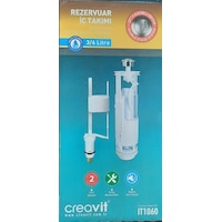 Creavit Klozet İç Takım Çift Kademeli Basmalı Sistem it1060 3/6 L Beyaz