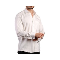 Dicotto Krem Büyük Beden Rahat Kesim Micro Kumaş Kol Düğmeli Regular Fit Erkek Gömlek - 190-10 001 Dicotto Krem Büyük Beden Rahat Kesim Micro Kumaş Kol Düğmeli Regular Fit Erkek Gömlek - 190-10 001
