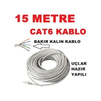 Cat6 Kalin Bakir Internet Kablo 15 Metre