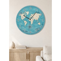 AA Shop Dünya Haritası Desenli Dekoratif Baskılı Ahşap Duvar Saati 45 Cm Sessiz Akar Mekanizma 865 Çoklu Renkli AA Shop Dünya Haritası Desenli Dekoratif Baskılı Ahşap Duvar Saati 45 Cm Sessiz Akar Mekanizma 865 Çoklu Renkli