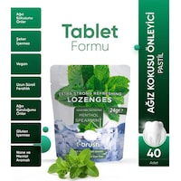 Tbrush Ağız Kokusu Önleyici Mentol ve Nane Aromalı Ağız Pastili - Alkolsüz ve Şekersiz Tbrush Ağız Kokusu Önleyici Mentol ve Nane Aromalı Ağız Pastili - Alkolsüz ve Şekersiz
