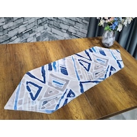 Çeyiz Diyarı Geometrik Lüx Runner Mavi Çeyiz Diyarı Geometrik Lüx Runner Mavi