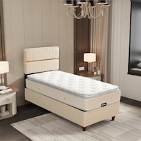 Tek Kişilik Stil Elite Pedli Yatak Baza Başlık Seti 3 Ü Bir Arada Konuma Özel Teslimat 100 x 200 CM