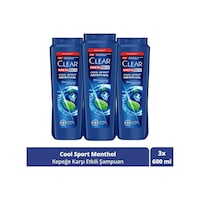 Clear Men Şampuan Cool Sport Menthol 600 Ml X 3 Adet Clear Men Şampuan Cool Sport Menthol 600 Ml X 3 Adet
