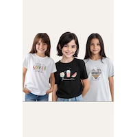 Fyk Kids Kız Çocuk Basic Baskılı T-shirt Çok Renkli Fyk Kids Kız Çocuk Basic Baskılı T-shirt Çok Renkli