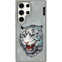 Samsung Galaxy Uyumlu S23 Ultra 3d Süet Gerçek Nakış İşlemeli Kaplan Figürlü Raptor Series Kılıf Şeffaf Samsung Galaxy Uyumlu S23 Ultra 3d Süet Gerçek Nakış İşlemeli Kaplan Figürlü Raptor Series Kılıf Şeffaf