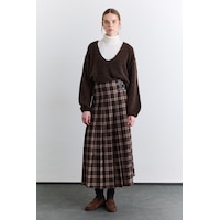 Manuka Pileli Kemerli Ekose Etek Kahverengi Aw25etk00021-122 Kahverengi Manuka Pileli Kemerli Ekose Etek Kahverengi Aw25etk00021-122 Kahverengi