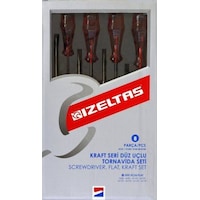 İzeltaş 4100 Kraft Seri Düz Uçlu Tornavida Serisi 8 Parça - 4100008108 İzeltaş 4100 Kraft Seri Düz Uçlu Tornavida Serisi 8 Parça - 4100008108