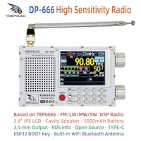 Deepelec Dp-666 Tef6686 Çipli Yüksek Hassasiyetli Taşınabilir Radyo Alıcısı Rds Destekli Deepelec Dp-666 Tef6686 Çipli Yüksek Hassasiyetli Taşınabilir Radyo Alıcısı Rds Destekli