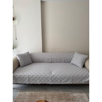 Konik Kırlent Kılıfı Hediyeli 170x210 Cm Pamuklu Koltuk Örtüsü Gri Gri Konik Kırlent Kılıfı Hediyeli 170x210 Cm Pamuklu Koltuk Örtüsü Gri Gri