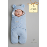 Babyden's 0-12 Ay Welsoft Peluş Bebek Dış Kundak Uyku Tulumu Ayıcık Kulaklı İçi %100 Pamuk Astarlı Battaniye Mavi Babyden's 0-12 Ay Welsoft Peluş Bebek Dış Kundak Uyku Tulumu Ayıcık Kulaklı İçi %100 Pamuk Astarlı Battaniye Mavi