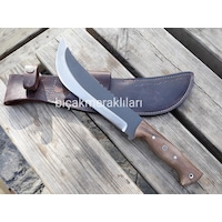 Büyük Av Kamp Bıçağı 34 CM 4mm 4116 Çelik Kahverengi - Gümüş Büyük Av Kamp Bıçağı 34 CM 4mm 4116 Çelik Kahverengi - Gümüş