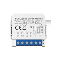 Tuya 4ch Zigbee Anahtar 4 Kanal Zigbee Röle Tuya 4ch Zigbee Anahtar 4 Kanal Zigbee Röle