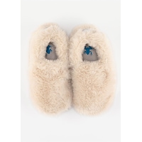 Furry Kırık Beyaz Kürk Barefoot Patik Kırık Beyaz Furry Kırık Beyaz Kürk Barefoot Patik Kırık Beyaz