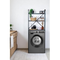 Metal 3 Raflı Banyo Rafı Çamaşır Makinesi Üstü Dekoratif Raf Siyah Metal 3 Raflı Banyo Rafı Çamaşır Makinesi Üstü Dekoratif Raf Siyah
