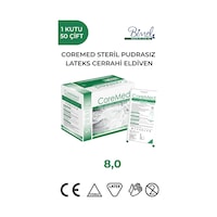 Coremed Steril Cerrahi Lateks Pudrasız Eldiven 8,5 Beden 50 Çift Coremed Steril Cerrahi Lateks Pudrasız Eldiven 8,5 Beden 50 Çift