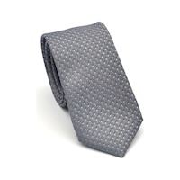 Gaffy Mavi Nokta Desenli Gri Dokuma Kumaş Mendilli Slim Fit Kravat // Sdk-2510-4 Gri Gaffy Mavi Nokta Desenli Gri Dokuma Kumaş Mendilli Slim Fit Kravat // Sdk-2510-4 Gri