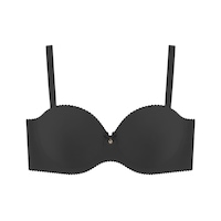 Cottonill Seamless Bra - Serina Siyah Balenli Lazer Kesim Yarım Dolgulu Push Up Straplez Kadın Sütyen Cottonill Seamless Bra - Serina Siyah Balenli Lazer Kesim Yarım Dolgulu Push Up Straplez Kadın Sütyen