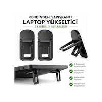 3b Trend 2 Kademeli Yükseklik Ayarlı Laptop Standı Siyah Renk - Ergonomik Tasarım