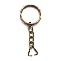 Anahtarlık Halkası, Halka + Zincir + Üçgen, 24mm, Antik, 1 Adet 24 MM Anahtarlık Halkası, Halka + Zincir + Üçgen, 24mm, Antik, 1 Adet 24 MM