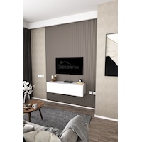 Df17101 Duvara Monte Tv Ünitesi Kapaklı Raflı Tv Sehpası Modern Duvar Raflı Tv Alt Ünitesi Beyaz Df17101 Duvara Monte Tv Ünitesi Kapaklı Raflı Tv Sehpası Modern Duvar Raflı Tv Alt Ünitesi Beyaz