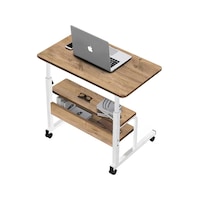 Yükseklik Ayarlı Ve Çift Raflı Laptop Sehpası - Çam Beyaz Atlantik Çam Yükseklik Ayarlı Ve Çift Raflı Laptop Sehpası - Çam Beyaz Atlantik Çam