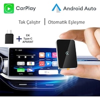 Kablosuz Carplay Yeni Tasarım Mini Kablosuz Carplay Usb Ve Type-c Uyumlu Araç Multimedya Adaptörü Diğer