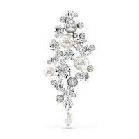 5722516 Constella Brooch,crystal Pearl, Round Cut, White, Rhodium Plated Metalik 5722516 Constella Brooch,crystal Pearl, Round Cut, White, Rhodium Plated Metalik