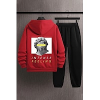 Uyguntarz Unisex Aesthetic Eşofman Takımı Kırmızı Uyguntarz Unisex Aesthetic Eşofman Takımı Kırmızı