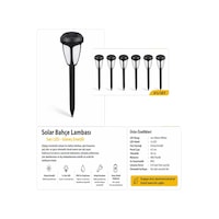 6'lı Solar Bahçe Lambası Sarı Led Güneş Enerjili Yol Ve Peyzaj Aydınlatması 30 Cm Beyaz Işık 6'lı Solar Bahçe Lambası Sarı Led Güneş Enerjili Yol Ve Peyzaj Aydınlatması 30 Cm Beyaz Işık