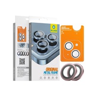 Blueo Apple Uyumlu iPhone 15 / 15 Plus Pembe Metal Çerçeve Lens Koruyuc Blueo Apple Uyumlu iPhone 15 / 15 Plus Pembe Metal Çerçeve Lens Koruyuc