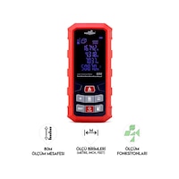 Dawreek Mesafe Ölçer H01 Red 80 Metre Dijital El Tipi Mesafe Ölçüm Cihazı Dawreek Mesafe Ölçer H01 Red 80 Metre Dijital El Tipi Mesafe Ölçüm Cihazı