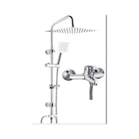 Fawer Krom Robot Duş Seti & Krom Banyo Bataryası 2li Set Krom Fawer Krom Robot Duş Seti & Krom Banyo Bataryası 2li Set Krom