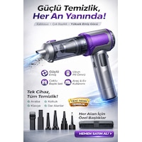 Merwish Kablosuz Araç İçi Süpürge 22000pa Vakum Ve Üfleme Özellikli Çok Başlıklı El Süpürgesi Merwish Kablosuz Araç İçi Süpürge 22000pa Vakum Ve Üfleme Özellikli Çok Başlıklı El Süpürgesi
