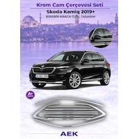 Skoda Kamiq 2019 12 Parça Cam Çerçevesi Skoda Kamiq 2019 12 Parça Cam Çerçevesi