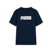 Puma Essentıals Logo Genç Tişört 688340 06 Mavi Puma Essentıals Logo Genç Tişört 688340 06 Mavi